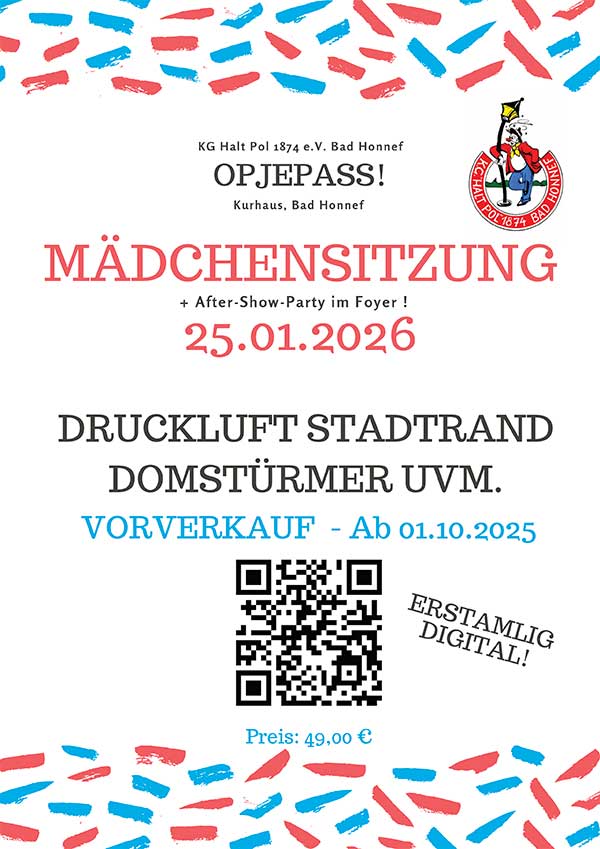 Mädchensitzung-Plakat